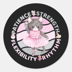 Pegatina Redonda Valores centrales del bailarín de ballet - Balleri