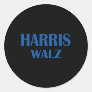 Pegatina Redonda Vals 2024 Elecciones Kamala Harris Tim Waltz 2024 