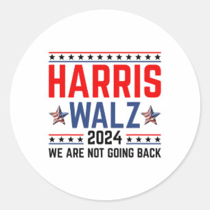 Pegatina Redonda Vals 2024 Elecciones Kamala Harris Tim Waltz 2024 
