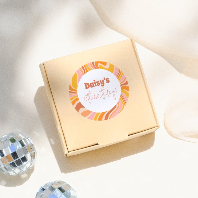 Pegatina Redonda Vamos a conseguir la fiesta de cumpleaños del Chic (Subido por el creador)