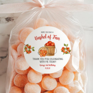 Pegatina Redonda ¡Vamos a divertirnos! Fiesta de cumpleaños de Appl