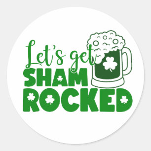 Pegatina Redonda Vamos a estar avergonzados 🍀 🍻