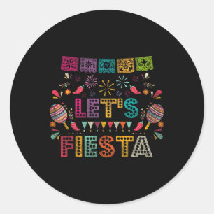 Pegatina Redonda Vamos a Fiesta México