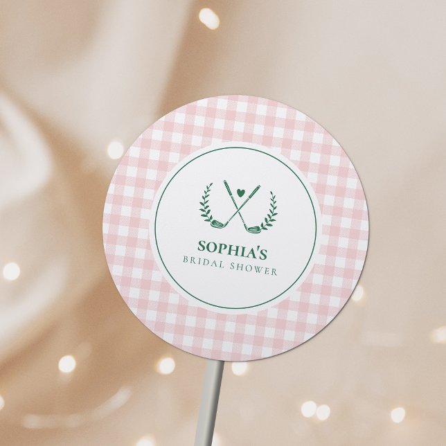 Pegatina Redonda Vamos a Par-Tee, ducha de novias de golf moderna (Subido por el creador)