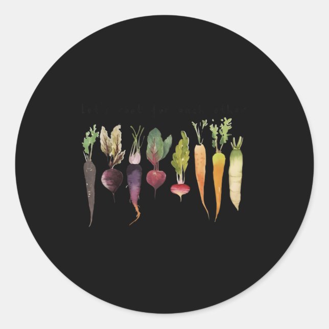 Pegatina Redonda Vamos A Raíjarnos Y Observarnos El Uno Al Otro Gro (Anverso)