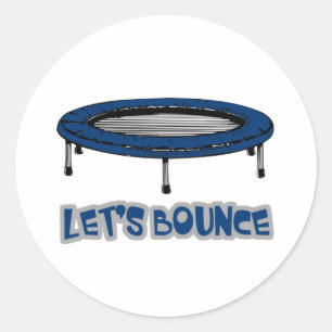 Pegatina Redonda Vamos a rebotar a Trampoline