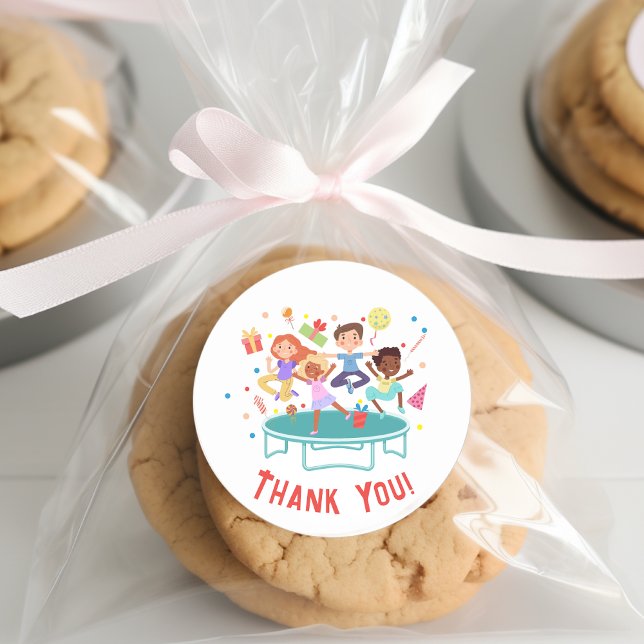 Pegatina Redonda Vamos a rebotar saltando por el cumpleaños de los  (Subido por el creador)