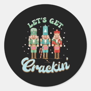 Pegatina Redonda Vamos a reprimir a tres Navidades de Nutcrackers