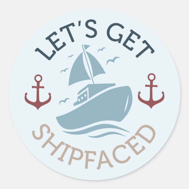 Pegatina Redonda Vamos a ser Shipface (Anverso)