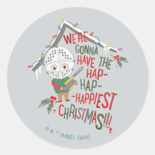 Pegatina Redonda Vamos a tener los Navidades más felices de Hap