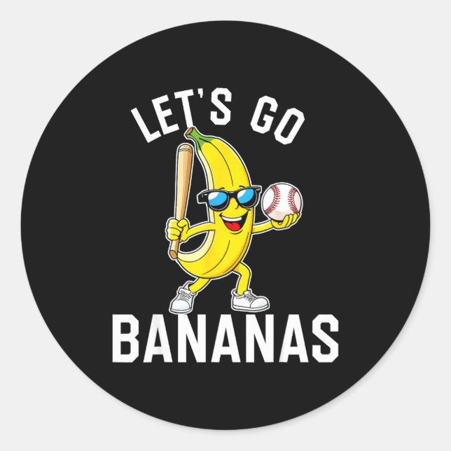 Pegatina Redonda Vamos banana  (Anverso)