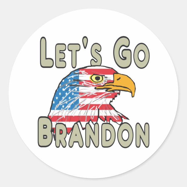 Pegatina Redonda Vamos Brandon (Anverso)