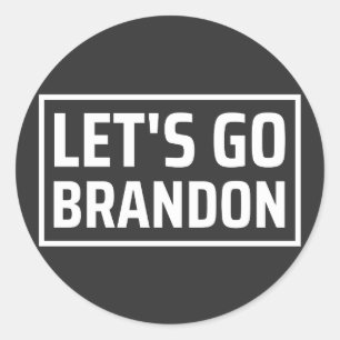 Pegatina Redonda vamos brandon vamos brandon vamos brandon