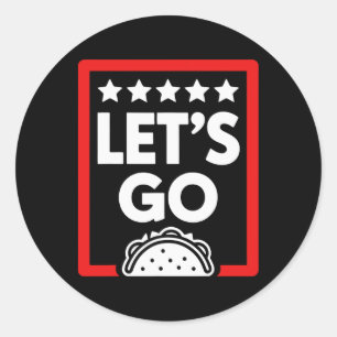 Pegatina Redonda Vamos Camisetas de Taco