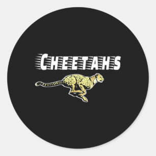 Pegatina Redonda Vamos Cheetahs Fútbol Béisbol Basball Equipos de A