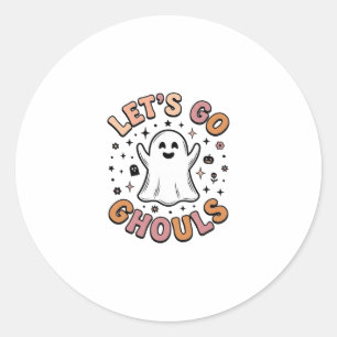Pegatina Redonda Vamos Fantasmas Cute Halloween Ghost