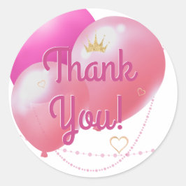 Pegatina Redonda Vamos Fiesta Glam Pink Gracias