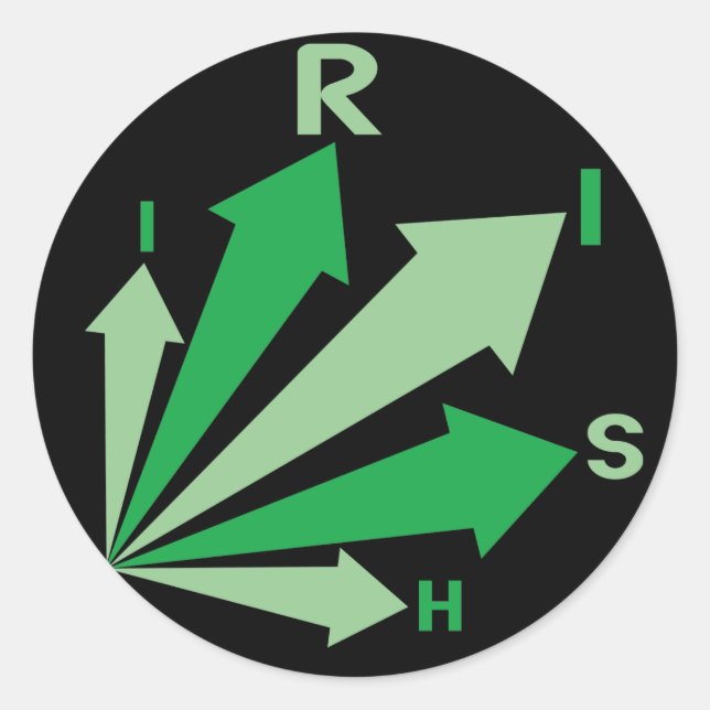 Pegatina Redonda ¡Vamos IRISH! (Anverso)