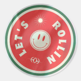 Pegatina Redonda Vamos Rollin