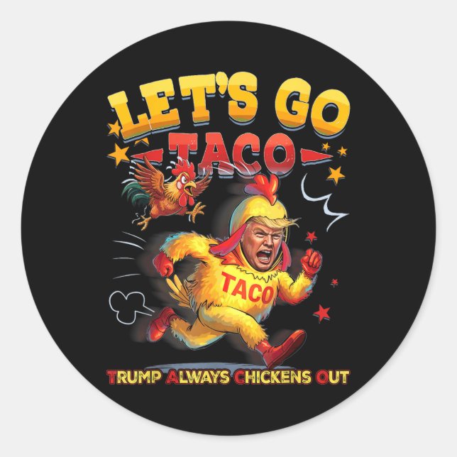 Pegatina Redonda Vamos Taco  (Anverso)