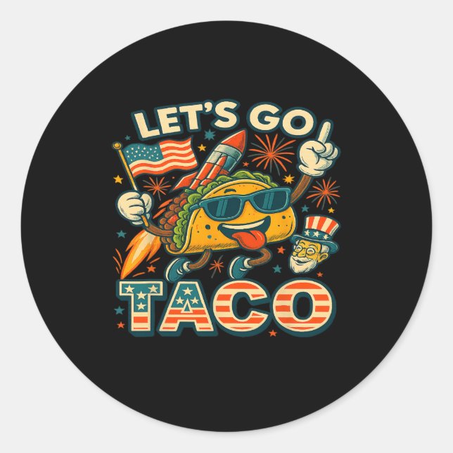 Pegatina Redonda Vamos Taco 42 (Anverso)