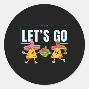 Pegatina Redonda Vamos Taco Shirt Vamos Taco 20