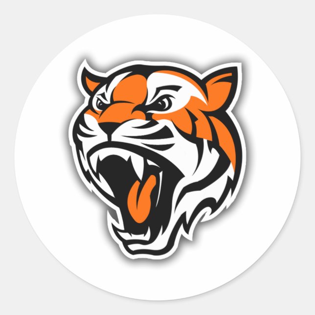 PEGATINA REDONDA ¡VAMOS TIGRES! (Anverso)