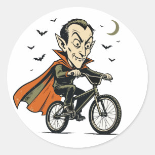Pegatina Redonda Vampire BMX Rider