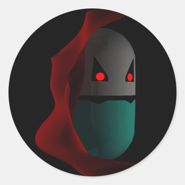 Pegatina Redonda Vampire Prozac Parodia Pilares (Anverso)