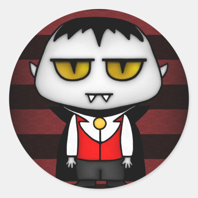 Pegatina Redonda Vampiro júnior (Anverso)