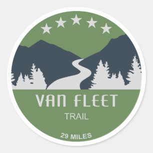 Pegatina Redonda Van Fleet Trail Florida