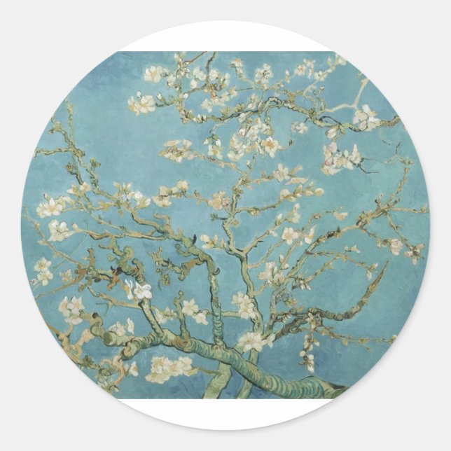 Pegatina Redonda Van Gogh Almond Blossom (Anverso)