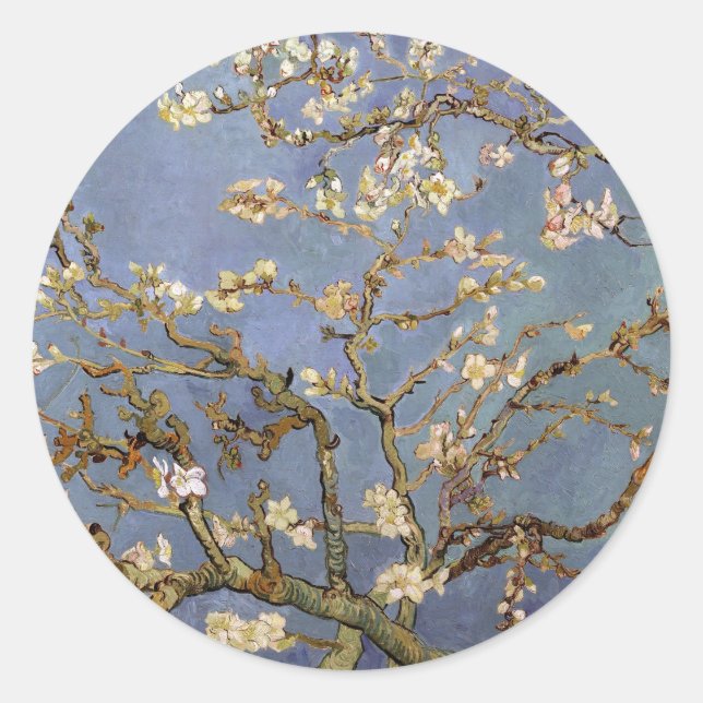 Pegatina Redonda Van Gogh Almond Blossom (Anverso)