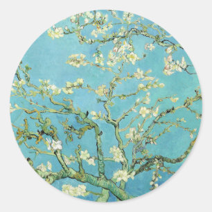 Pegatina Redonda Van Gogh Almond Blossoms
