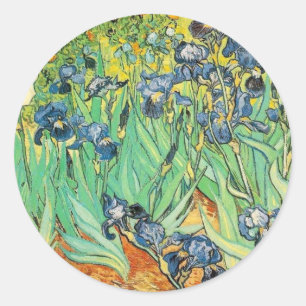 Pegatina Redonda Van Gogh Irises