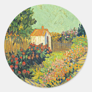 Pegatina Redonda Van Gogh - Paisaje, 1925-1928