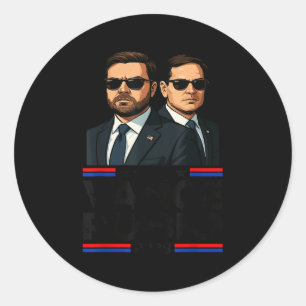 Pegatina Redonda Vance Rubio 2028 J D Vance Marco Rubio Presidente 