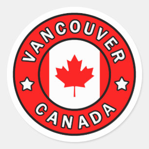 Pegatina Redonda Vancouver Canada