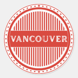 Pegatina Redonda Vancouver City Pride Emblem – Canadian Identity