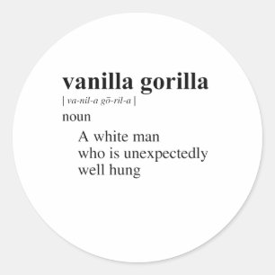 PEGATINA REDONDA VANILLA GORILLA