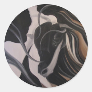 Pegatina Redonda Vanner gitano I