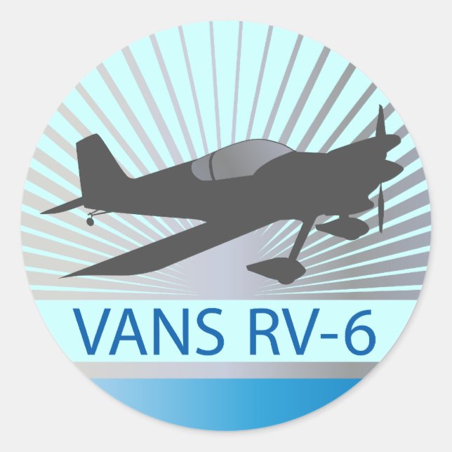 Pegatina Redonda Vans RV-6 (Anverso)