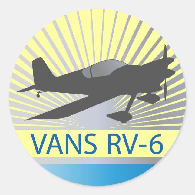 Pegatina Redonda Vans RV-6 (Anverso)