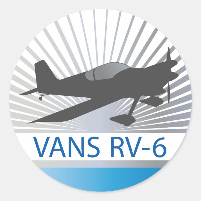 Pegatina Redonda Vans RV-6 (Anverso)