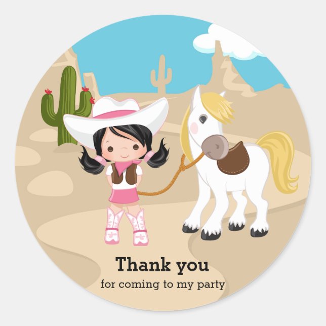 Pegatina Redonda Vaquera (Anverso)