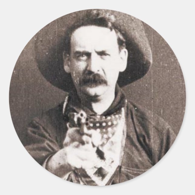 Pegatina Redonda Vaquero (Anverso)