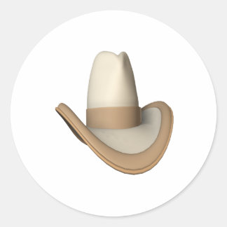 Pegatina Redonda Vaquero Gorra 2