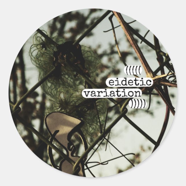 Pegatina Redonda variación eidetica (Anverso)