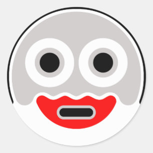 Pegatina Redonda Variación pegajosa de Katchka-Po Clupkitz