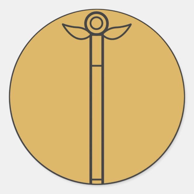 Pegatina Redonda Varita mágica (Anverso)